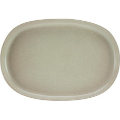 CreaTable, 30006 Uno Sand Series Oval Serving Plate, 1-Piece Tableware Set, Stoneware Serving Plate, Dishwasher and Microwave Safe, Made in Portugal