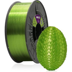 WINKLE PETG Filament Made of Green Glass | Filament for 3D Printers | PETG Filament 1.75 mm 300 g | Compatible with Most 3D Printers | PETG Green | Dimensional Accuracy | Spool 300 g