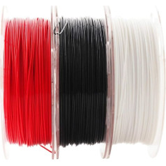 MIKA3D PLA Filament Bundle for Printer, 1.75mm +/- 0.03mm, Widely Compatible, 3 Spools, 0.5kg 0.5kg Spool, Total 1.5kg Material, with a 3D Printing Removal or Sticking Tool (4