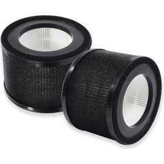 PUREBURG AP001 Replacement Filter Compatible with Herilios HS-AP001 & TaoTronics TT-AP001 Air Purifier, H13 3-Stage Filtration, Pack of 2