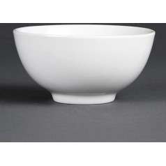 Olympia Whiteware Reisschalen-Set, 130 mm/5 Zoll / 390 ml/13,75 oz (12er-Pack), weißes Porzellan, Poke Bowl, Donburi Dish – ofen-, mikrowellen-, gefrier- und spülmaschinenfest, C253
