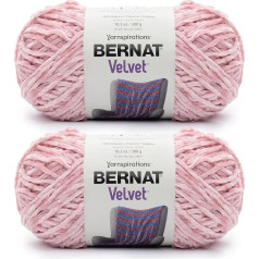 Bernat 16103232013P02 Velvet Yarn, Polyester, Quiet Pink, 2 Pack, 2 Count