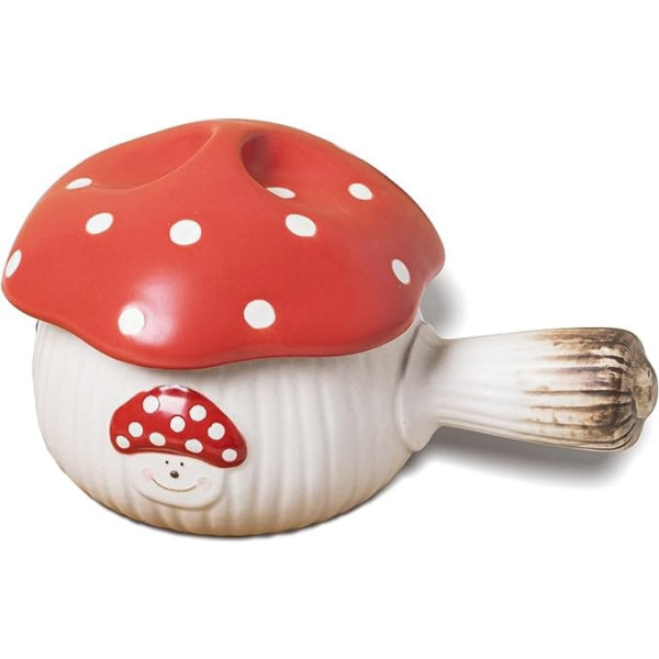 RESVUGA French Onion Soup Bowl with Lid, Crocks, Sweet Mushroom Novelty 500ml Bowl with Handle, Lava Cake, Creme Brulee, Egg Cooker