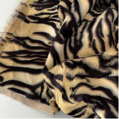 Kt KILOtela Kt KILOfabric Short Hair Fabric Animal Skin Imitation Cotton Craft Clothing Decoration Upholstery Cushion Rugs Animal Print Tiger Brown Black 300x140cm