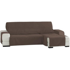 Eysa Zoco Non Elastic Sofa Throw Chaise Longue Right Front View Chenille Brown 29 x 9 x 37 cm
