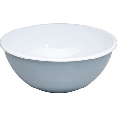 Riess, 0464-065, Fruit and Salad Bowl 22 2.50 L, Classic Pure Grey, Diameter 22 cm, Height 11 cm, Capacity 2.50 Litres, Enamel, Light Grey, 0.632 kg, 23.5 x 23.5 x 11 cm