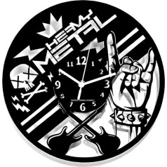 Instant Karma Clocks Wall Clock Heavy Metal Battery Guitar Bass Drum Music Lovers Diameter 30 cm