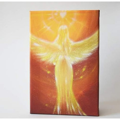 Henriettes-ART Angel Picture Canvas Print The Heart White Angel Gifts Directly from the Artist (20 x 30 cm)