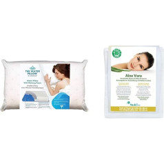 Mediflow Das Original 5004 40 x 80 cm Water Cushion with Viscose Foam and Aloe Vera Protective Cover, Cotton White 40 x 80 cm