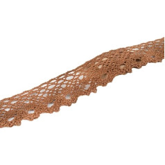 5 m Cotton Lace Border Lace Ribbon, Vintage Crochet Ribbon Lace Trim, Lace Crochet Lace Decorative Ribbon, Crochet Border Lace Fabric for Sewing Crafts Wedding Scrapbooking Gift Box Decoration, 2.5
