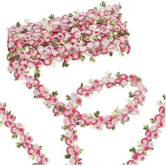 15 Yards Blumenbesatzband, florales DIY-Spitzenapplikationsband, Nähhandwerk, Spitzenrandbesatz für Brautkleider, Verzierung, DIY-Party