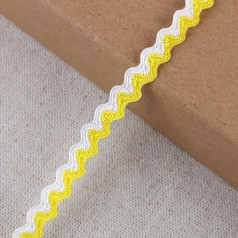 HOCEDO 100 Yards Coloured Wavy S-shaped Fabric for Evening Dresses, Wedding Dresses and Lace Trim for Sewing Decorative Embellishments, Sewing Parties
