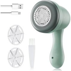 Electric Lint Shaver, Portable Electric Lint Remover with USB Rechargeable, Lint Remover with Interchangeable 6 Blade for Clothes, Sweaters, Furniture, Wool, Carpet