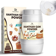 Xanthan Gum Powder 227 g - Gluten Free Vegan Xanthan Gum Binding Agent Thickener for Baking and Cooking - Pure Xanthan Gum Stabiliser Non-GMO Sauce Binder for Cakes, Ice Cream, Sauces, Soups