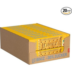LEIBNIZ Butter Biscuit -30% Sugar Pack of 20 Reduced Sugar Butter Biscuits Crispy Biscuits Bulk for Supply or for Sale (20 x 150g)