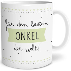 OWLBOOK® Best Uncle Mug with Saying Gifts Gift Ideas for Uncle Birthday Ceramic 300 ml