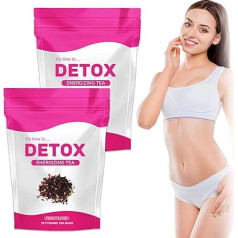 56 Tage Detox Tee mit Oolong, Grüner Tee, Matcha, Löwenzahn Tee und Ginseng Natüirlich für Fraue (56PCS)