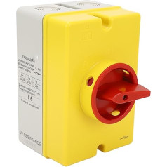 Solar Isolator Switch PV Isolator Switch, 415V 25A 4P Solar PV Isolator Switch Solar Panel Disconnect Switch Cut Off Rotary Switch Waterproof Universal Transfer Switch for Outdoor Use