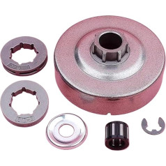 BTFWM Garden Tool Clutch Replacement, Kettenkupplungstrommel Kettenrad Felgenlager Unterlegscheibe E-Clip Kit, for STIHL, for MS290 029 MS390 039 MS310 Kettensäge Ersatzteil ersetzen
