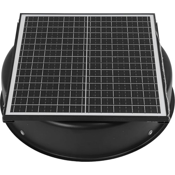 Fockety Solar Loft Fan, 42W Solar Powered Roof Extractor Fan Weatherproof Low Noise 2500-3000M3/h Solar Powered Fan Solar Roof Fan Solar Roof Fan