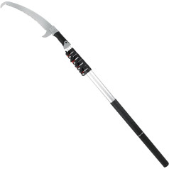 Telescopic Pruning Saw, Adjustable Length Tree Saw, Garden Tools Set, High Reach Pole, Pole Pruner, 3 m/4 m Telescopic Rod, Hand Saw, Garden Saw for Branching Work, Tree Care (4 m)