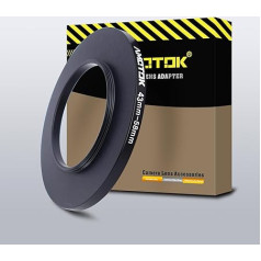 43 mm lens to 58 mm lens adapter, 43 mm to 58 mm filter step-up adapter ring, compatible with all 58 mm filter accessories. Made from CNC machined (43-58 mm)