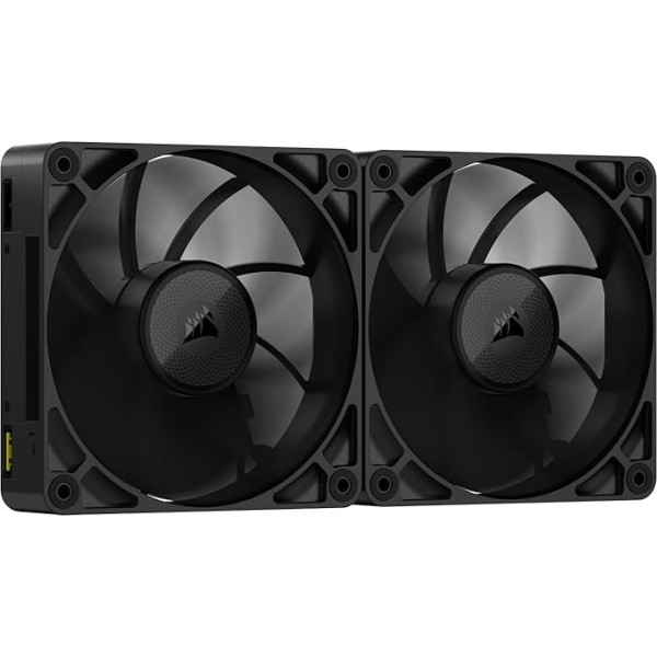 CORSAIR iCUE LINK RX140 MAX 140mm PWM Thick Fan with iCUE LINK System Hub - High Static Pressure - Liquid Crystal Polymer - Magnetic Dome Bearing - Twin Pack - Black