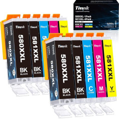 Timink 580 581 XXL Ink Cartridge Multipack Compatible with Canon PGI-580 CLI-581 for Pixma TS6150 TS6250 TS6350 TS8150 TS8250 TR8550 TR7550 TS705