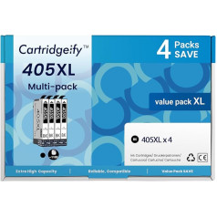 Cartridgeify 4 Pack 405 XL Printer Cartridges Compatible with Epson 405 405XL Cartridges Black for Workforce Pro WF-4820DWF WF-4830DTWF WF-3820DWF, Workforce WF-7310DTW WF-7830DTWF WF-7840DTWF