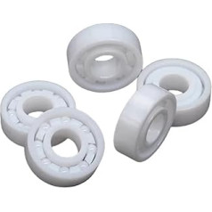 4pcs/10pcs R8 Full Ceramic Ball Bearings, 12.7 x 28.5 x 7.938/6.35 mm, Zirconia Ceramic Deep Groove Ball Bearing (Color : 10pcs Width 6.35mm)