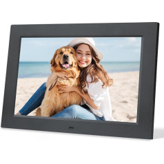 Digital Photo Frame, 10 Inch Electronic Photo Frame, 1920 x 1200 IPS Monitor, Photo/Video/Calendar/Clock Function, Auto Sleep Mode & Rotation, Without WiFi with Remote Control, Supports USB/SD Card,