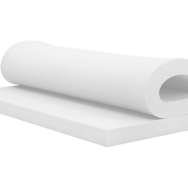 White Solid Foam Board for Cushions, Seats, Garden Bench, Sofa, Chairs, Dog Beds Indoor Outdoor Upholstery Foam Pad Cushions (200x50cm, 18cm Thick)