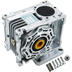 Worm Gear Reducer NMRV030 High Torque Gearbox Reducer Input 11mm Output 14mm Gear Ratio 5:1 to 80:1 2.6-24Nm for Nema23 electronic starter CZAOINCU(7.5 to 1,56B14)