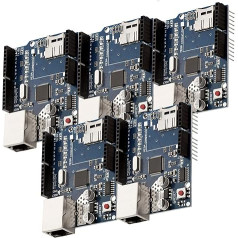 AZDelivery 5 x Ethernet Shield W5100 with MicroSD Card Slot Compatible with Arduino Includes E-Book!
