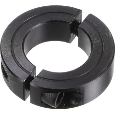 sourcing map Schaftkragen für 2,5 cm Stange 3,5 cm Außendurchmesser 1,27 cm Breite schwarze Oxidbeschichtung Doppelgeteilachse Klemmkragen mit Stellschraube