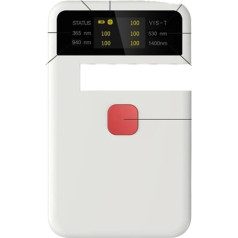 Tönungsmesser Tragbarer Transmissionstester, UV-, VL-, IR-Brillen-Transmissionsmessrät, Testnauigkeit ± 2%, for Solarfolie, Landwirtschaftsfolie, Fenster Extrem niedriger Stromverbrauch(25)