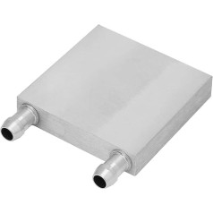 Water Cooling Block Aluminium Water Cooling Block Radiator Water Cooling Head Flat Wastewater for CPU Graphics Heatsink (60 x 60 x 12 mm)