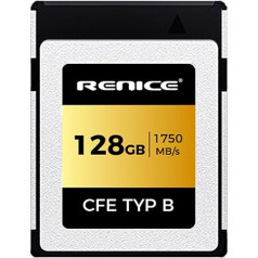 RENICE Pro CFexpress Type B Memory Card 128GB Card Read 1750MB/S Write 1500MB/S PCIe 8K Video from Camera Cinematographer Photographers