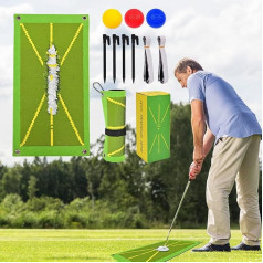 Maxee Golf Training Aid Mat, Golf Training Mat for Hit Detection for Swing Detection Batting, Flypath Analysis & Correct Club Posture, Golf Practice Mat for Indoor Outdoor Use, 25 x 50 cm