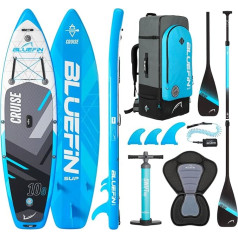 Bluefin Cruise Premium Stand Up Paddle Set, Inflatable Paddle Board for Adults, SUP Package with Backpack, Fibreglass Paddle and Pump, 5 Year Warranty