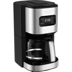 Krups KM480D Excellence Stainless Steel Programmable Filter Coffee Machine, 24-Hour Timer, Brewing Strength Selection Water Head, Pre-Infusion Mode, Anti-Drip System, 1.25 L Capacity, 15 Cups