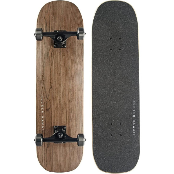 JUCKER HAWAII NUHA Skateboard in 8.25 and 8.5 - Street & Cruiser Skateboards - Maple with Walnut Wood - Ideal for Beginners and Advanced Users