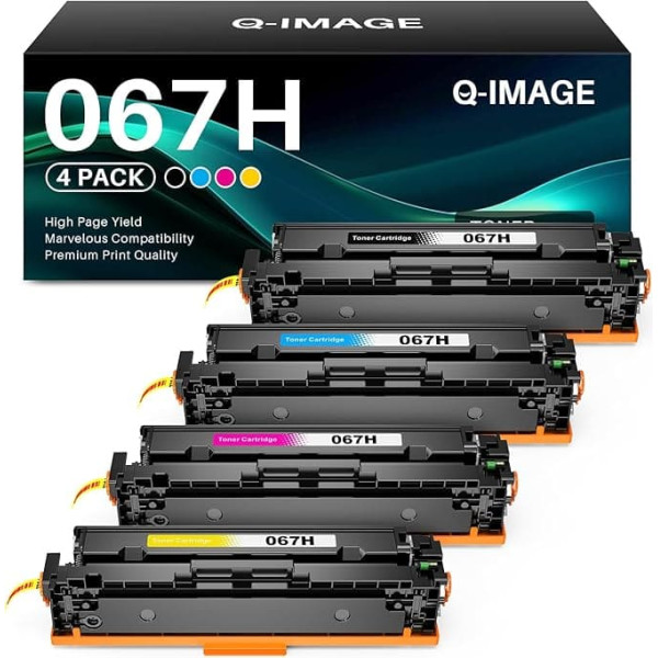 067H Toner Cartridge Compatible with Canon 067 067H Toner Cartridge to Replace Canon i-SENSYS LBP631 LBP631Cw LBP633 LBP633Cdw MF651 MF651Cw MF655 MF655Cdw MF655Cw MF657 MF657Cw dw dw MF657Cw (4-Pack)