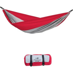AMAZONAS AZ-1030190 2X-Large Silk Traveller Hammock - Red/Silver