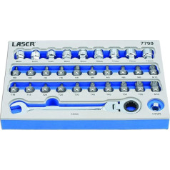 Laser 7799 Low Profile Bit & Alldrive Go Thru Socket Set 31pc