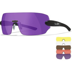Wiley X │ WX Detection | Men's Sunglasses │ Clear, Yellow, Orange, Purple, Copper/Matt Black | Protective Glasses │ Tactical Military MTB Glasses Running Glasses Cycling | 100% UVA/UVB Protection,