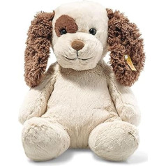 Steiff Cuddly Toy Peppi Puppy, Cute Stuffed Toy with Plastic Eyes, Children, Boys & Girls, Soft Cuddly Friends, Plush Toy 38 cm, Beige, 083617