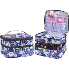 Double Layer Nail Polish Storage Box Flower 2