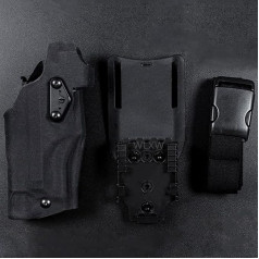 WLXW Tactical Airsoft Holster Airsoft Right-Handed Holster for Glock 17/19 Compatible with X300 Lights Holster QLS Quick Mount Adapter Leg Shroud Drop