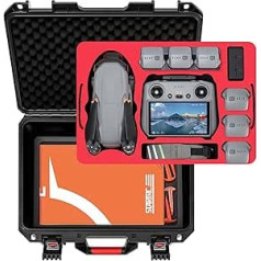 STARTRC Dual Layer Air 3S Case, Waterproof Carry Bag Air 3S Fly More Combo, RC 2/RC/RC-N3/N2 Controller for DJI Air 3S Accessories Battery and Charging Station